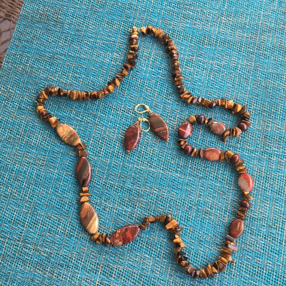 Handmade Gemstone Necklace & Earring set